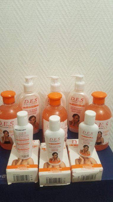  D.E.S .5   .gamme de lait super eclaircissant 